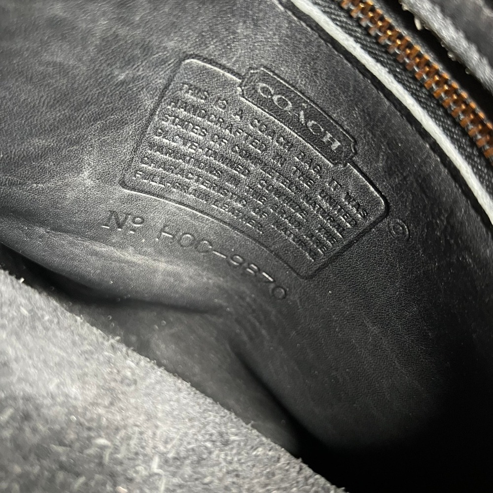 Vintage Coach Regina Bag 9983 Black Leather Crossbody Turnlock Top Handle USA - Picture 4 of 11